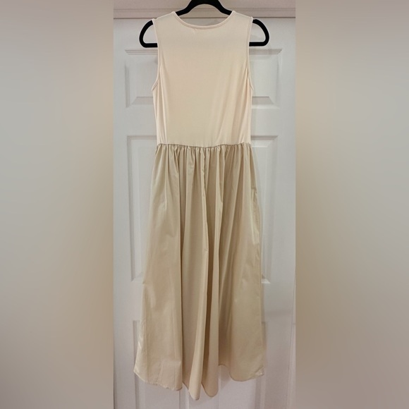 NWT Commense Sleeveless Neutral Midi Dress Tan sz XL - Picture 5 of 6